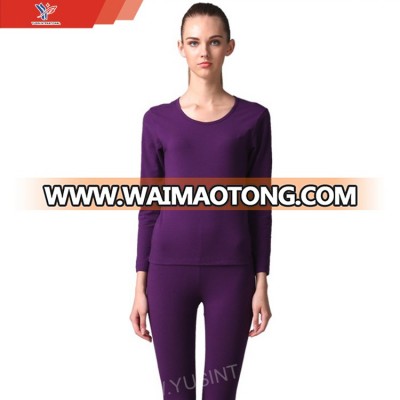 Wholesale ladies and women 95 cotton 5 spandex thin heated thermal underwear long johns