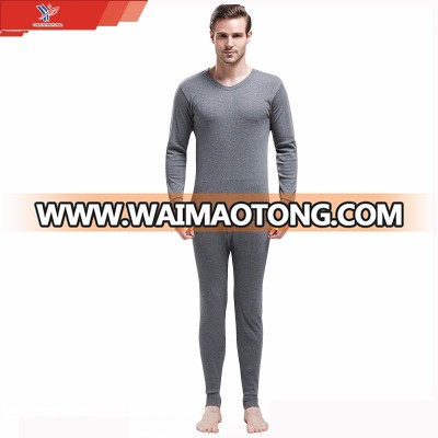 Hot High Quality Long Johns Men's Cotton Thermal Underwear V Neck Long Johns